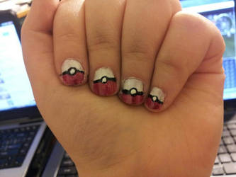 Pokeball Nails