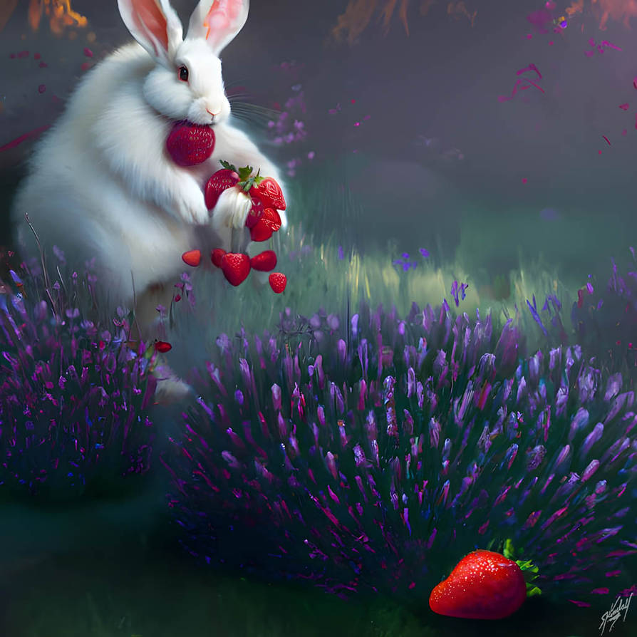 Kimball Rabbit Rabbit, You Know, Collecting Strawberries by SKimballArt on DeviantArt