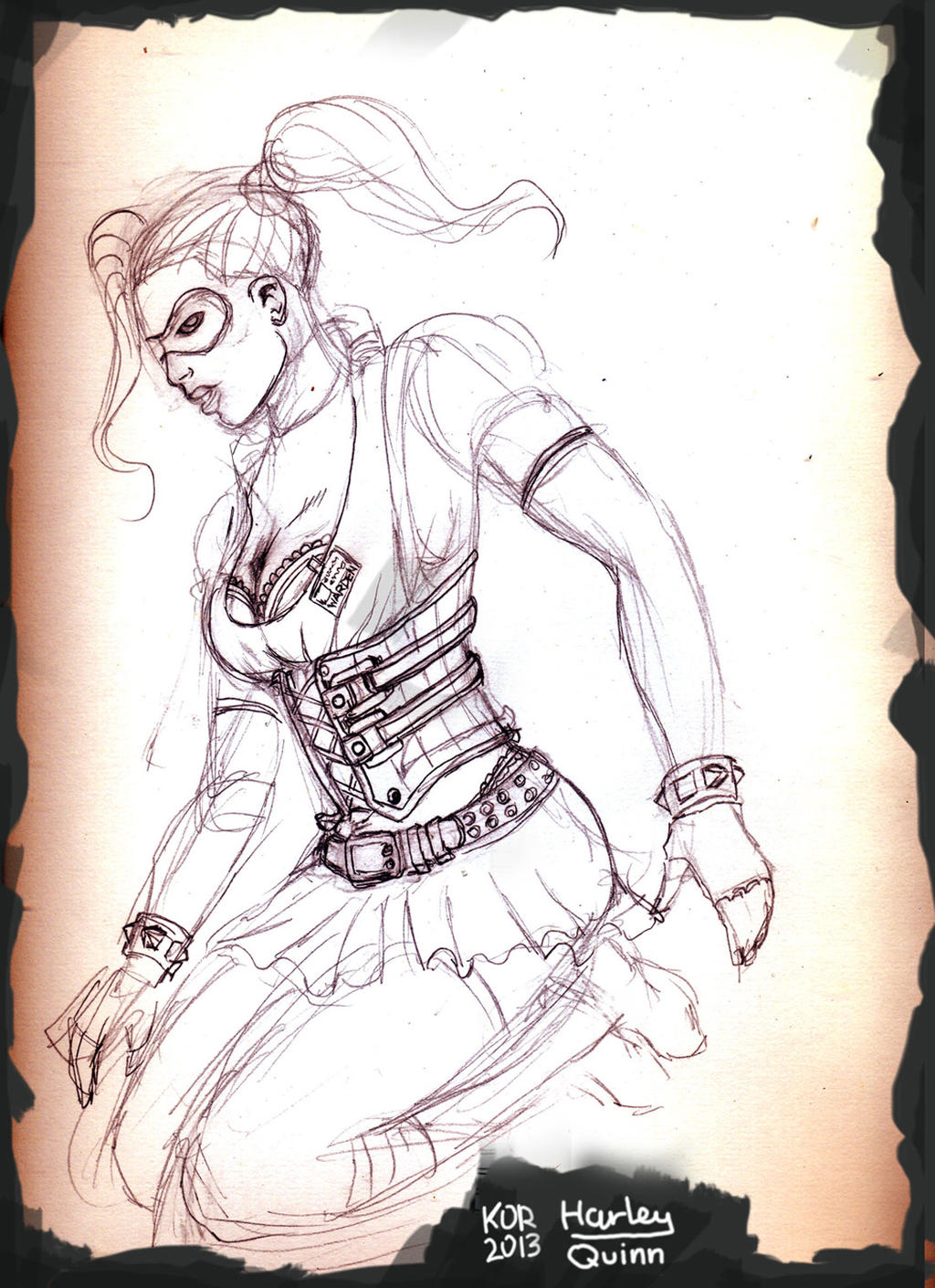 DSC Harley Quinn Arkham Asylum - sketch