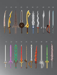 100 Swords: 21-40 by LucienVox