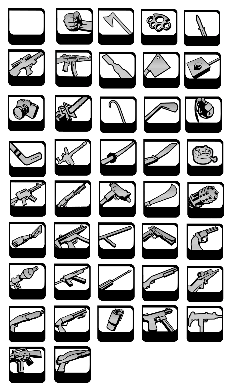 Gta lcs,vcs weapon icon style (not complete)