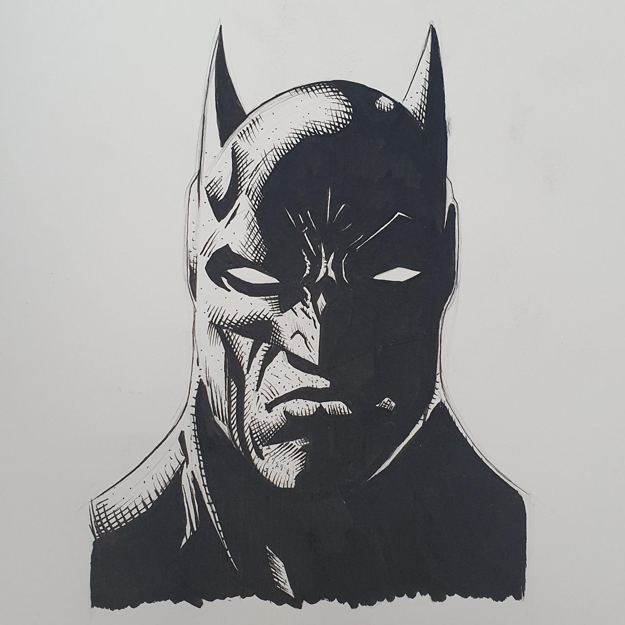 Batman Comic Ink Batman inked sketch by IZComicart on DeviantArt