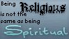 Religious vrs Spiritual stamp