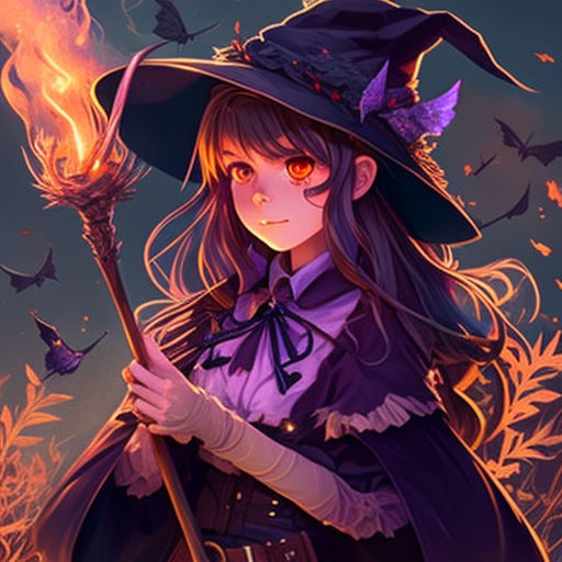 Anime Witch Digital Art by antoinebernard on DeviantArt
