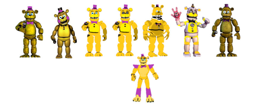 Look At All The Fixed Fredbears By LiamXpleye On DeviantArt look-at-all-the-fixed-fredbears-by-liamxpleye-on-deviantart