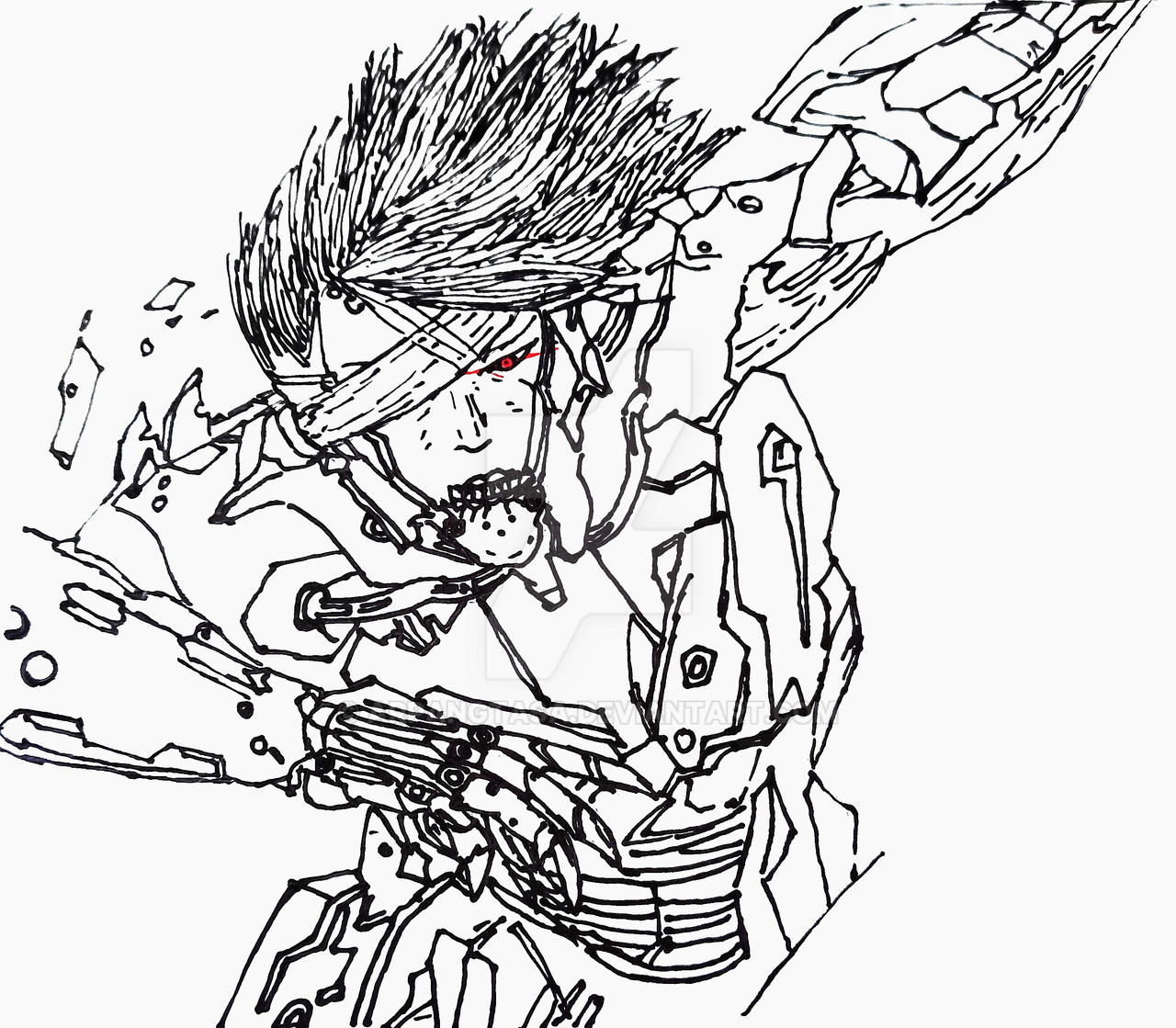 Raiden MGR sketch by Arpangtasa on DeviantArt