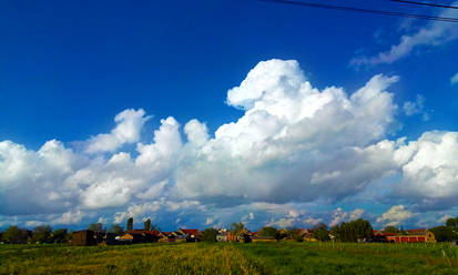 Sky above suburb