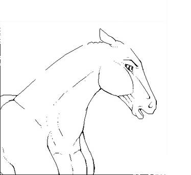 Pixel Horse FREE Lineart