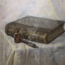 Still life with old book