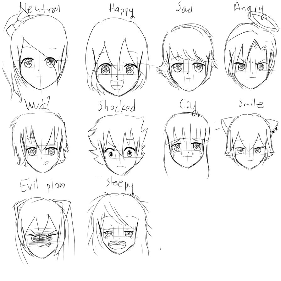 Anime Emotions by HigashiKaioshin on DeviantArt