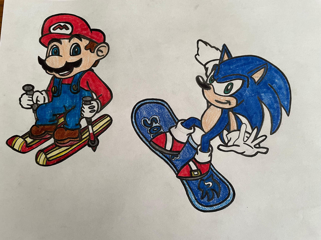 Mario and sonic at the olympic games winter