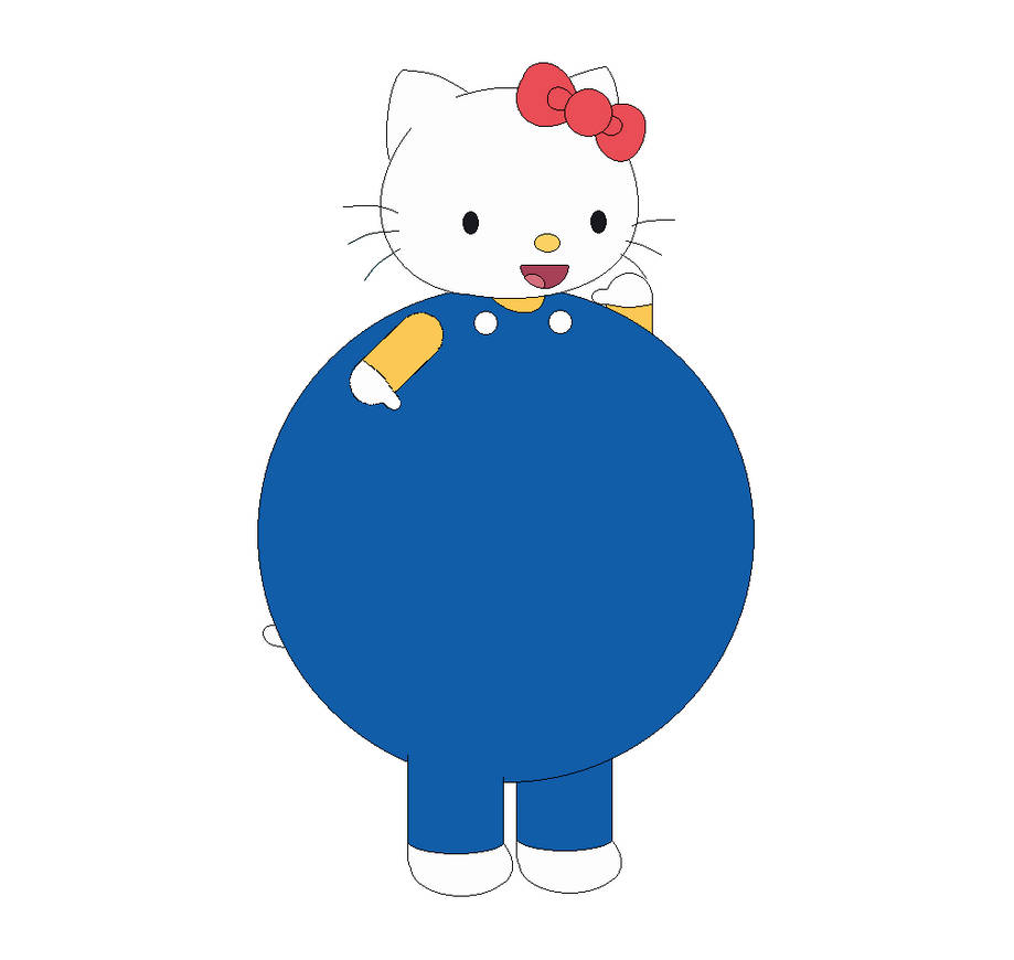 Hello Kitty Inflation Inflated Hello Kitty waving by Nuttysquirrel16 on DeviantArt