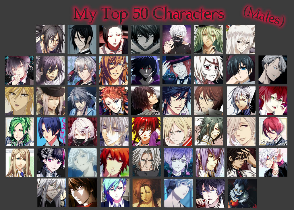 My Top 50 Anime (Men) by EmilyTsukinami on DeviantArt