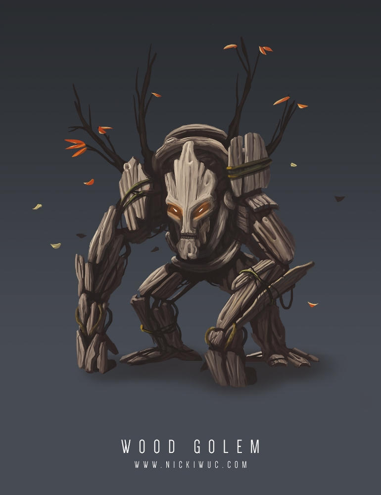 Tree Golem Wood golem by niwuc on DeviantArt
