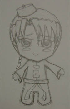 Chibi in Chinese Outfit Sketch