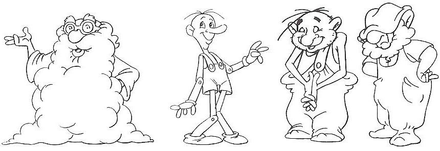 Dwarfs and Pinocchio Lineart by The-Magic-Riddle on DeviantArt