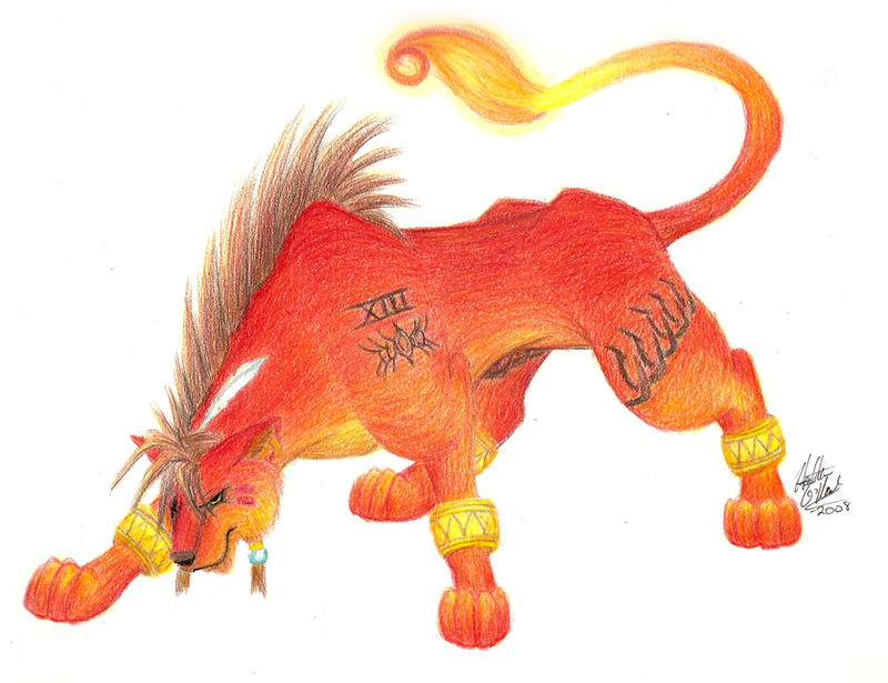 Red 12 Deviantart Red XIII- 2008 Color Pencil by stormwhisper02 on DeviantArt