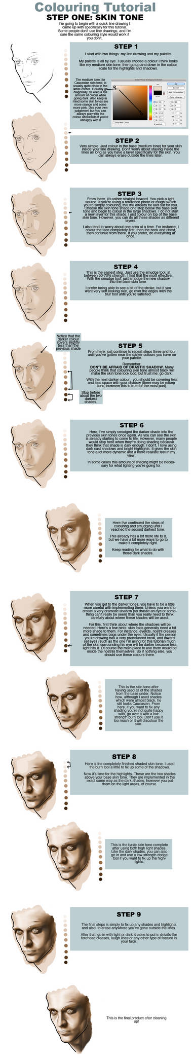 Colouring Tutorial - Skin Tone by FaerietaleWaltz on DeviantArt