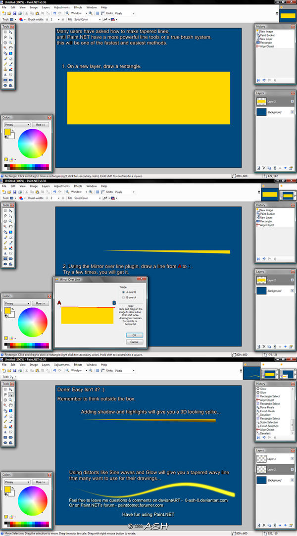 Easy tapered line tutorial by 0-ASH-0 on DeviantArt