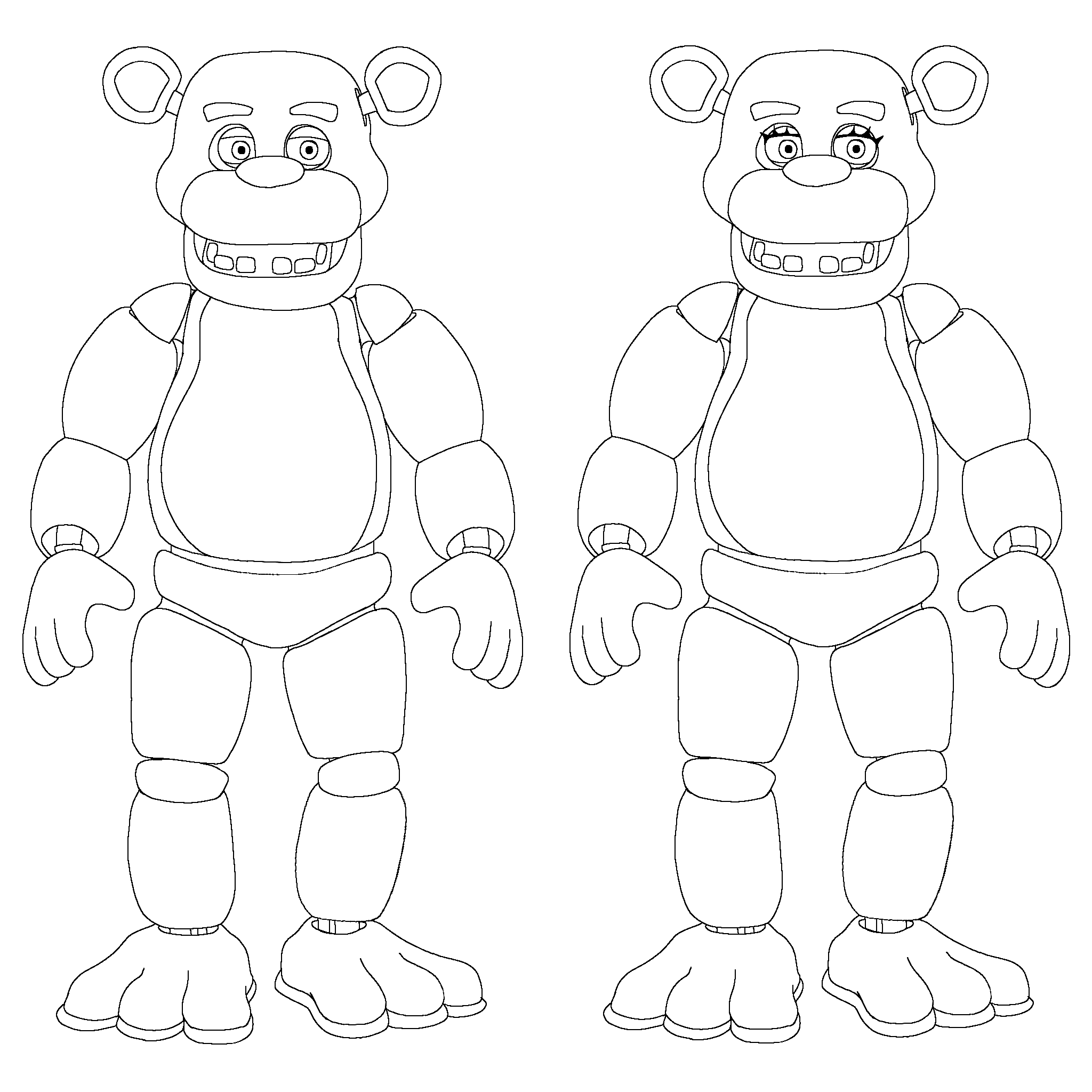 FNaF 1 f2u base (Bear) by voids-bases on DeviantArt