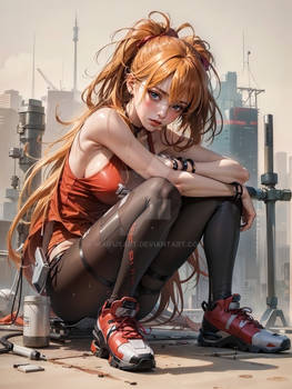 Asuka, chilling on the roof