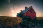 Eastern Oregon Barn and Milky Way 8-11-13 by adamsimsphotography