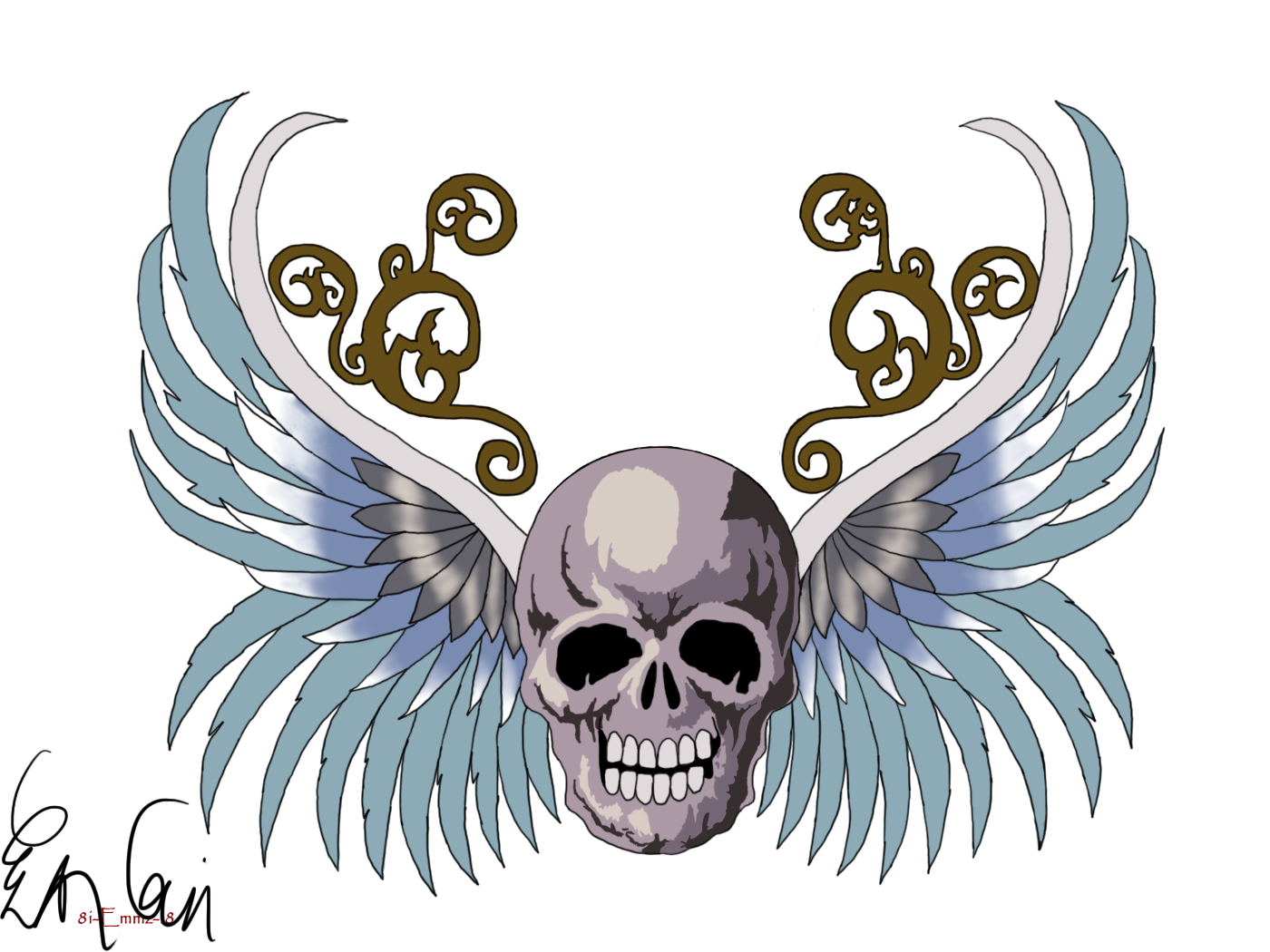 Skull and Wings