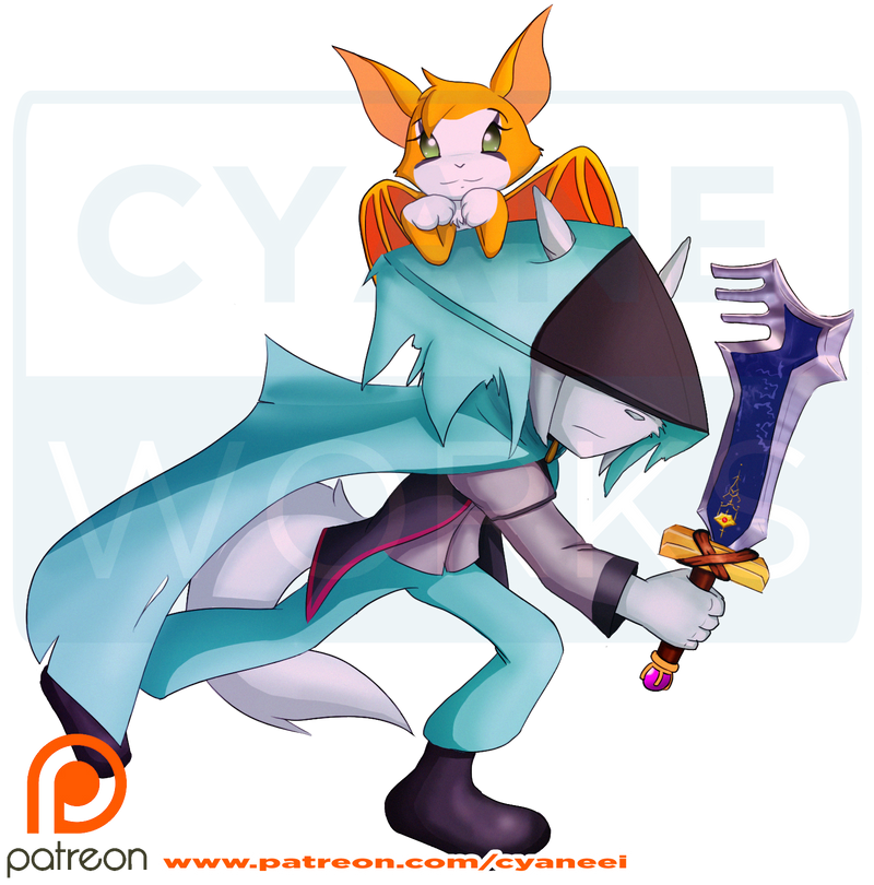 Deviantart Fidget Dust Patreon reward - Dust and Fidget by CyaneWorks on DeviantArt
