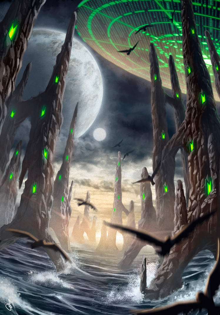 Alien landscape by SaraForlenza on DeviantArt