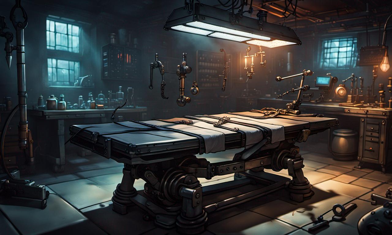 An Operating Table And Thick Black Straps Attached by DJtheVampireWolf ...