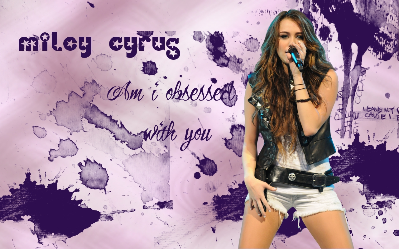 Miley Cyrus Widescreen Wall