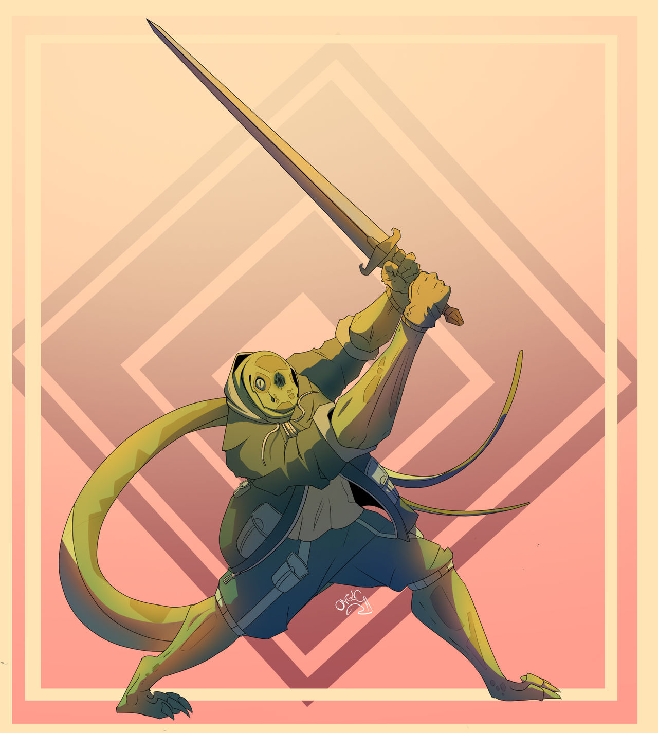 Sworl Lizard Lizard with long sword :) by Ongach on DeviantArt