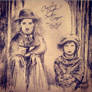 Charlie Chaplin and Jackie Coogan in The Kid