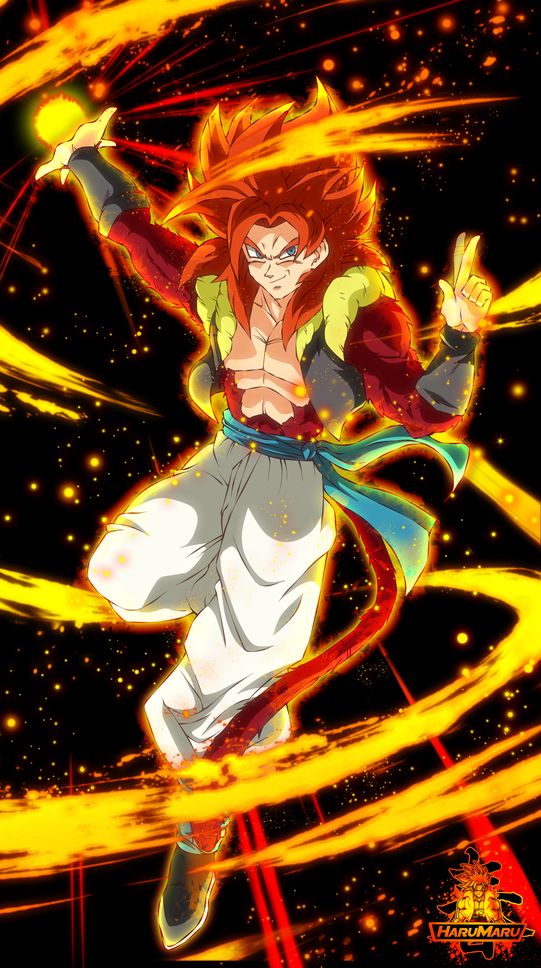 SSJ4 Gogeta fan art by me :D : r/dbz