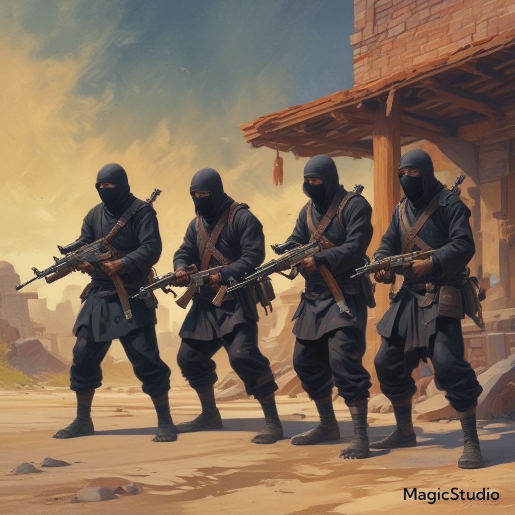 4 Ninjas with ak-47