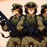 Lion police forces for wild life protection