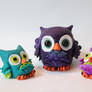 Polymer Clay Owl Family