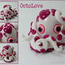 Valentine's Day Octopus pink and white