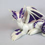 Polymer Clay Dragon White Pearl and Purple.