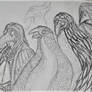 (Sketches) Bosch,Puffin harpy and Cloche