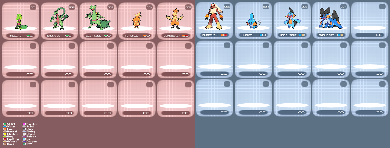 Pokemon RBIS SpriteDex