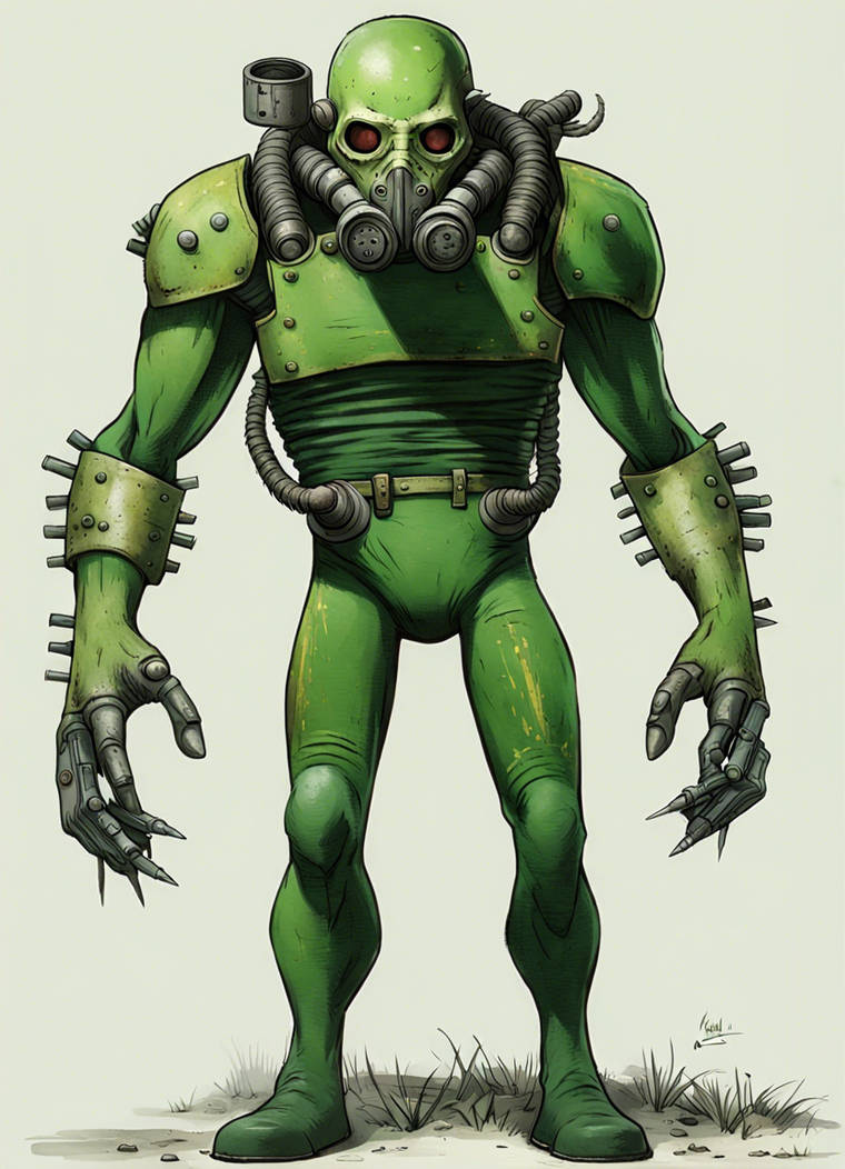Mutant a la peau verte faon Fallout by DIICTODON123 on DeviantArt