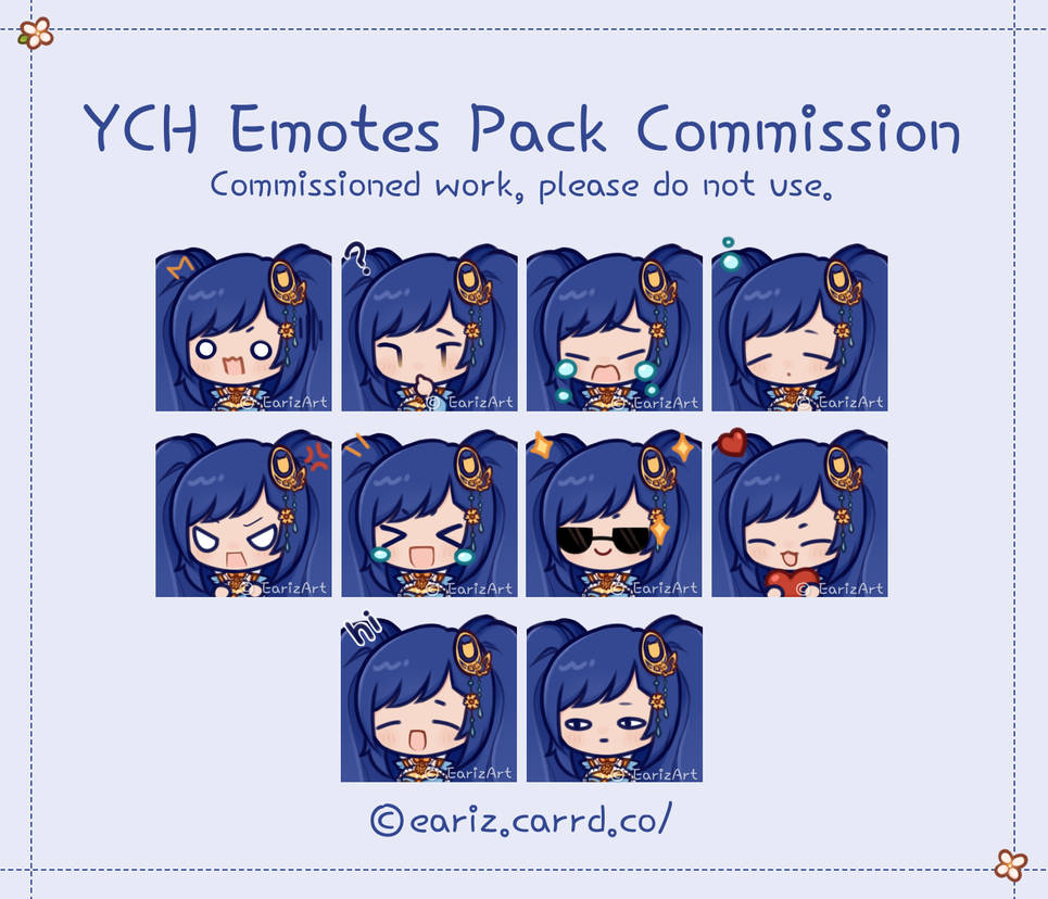 Emotes Pack Commission for CasualLadyGamer by Eariz on DeviantArt