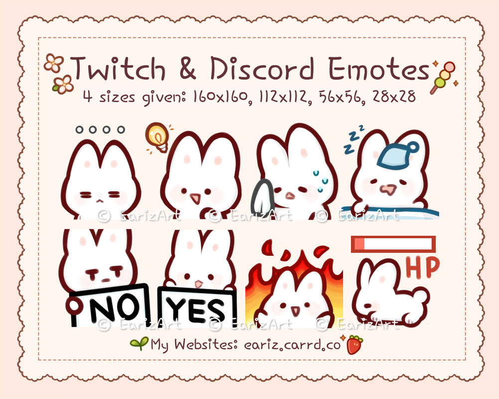 Wicked Rabbit Emotes Bunny Emotes Set 5 by Eariz on DeviantArt