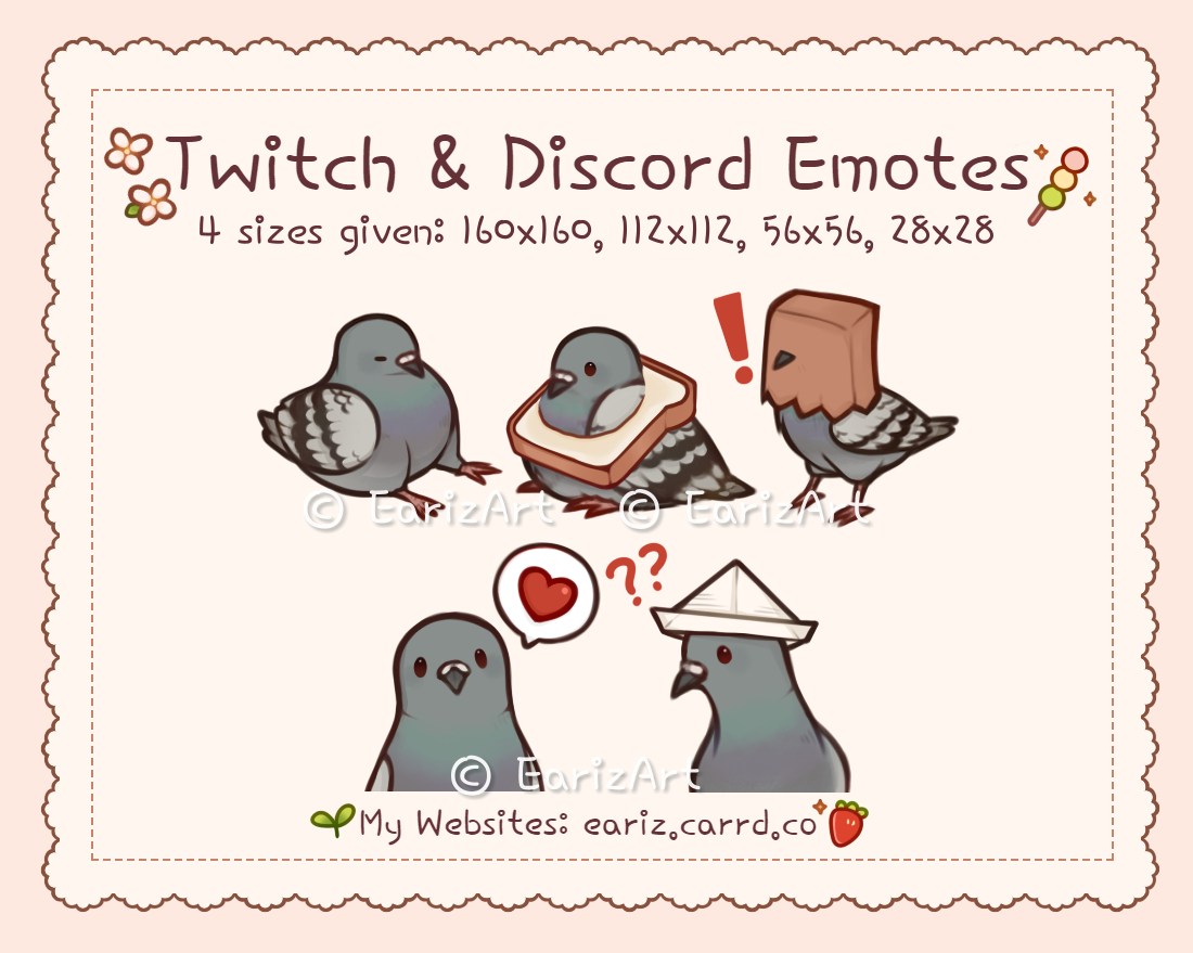 Kawaii Penguin Role Icons or Emotes in 8bit Pixel Style for 