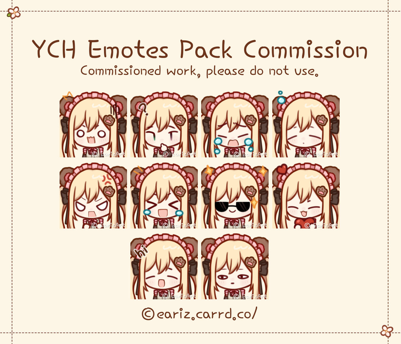 Emote Comment Emotes Pack Commission for Bailey by Eariz on DeviantArt