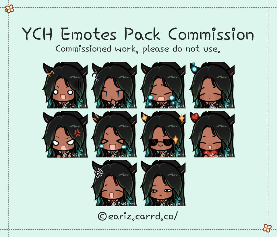 Emotes Pack Commission for Kakobuk by Eariz on DeviantArt