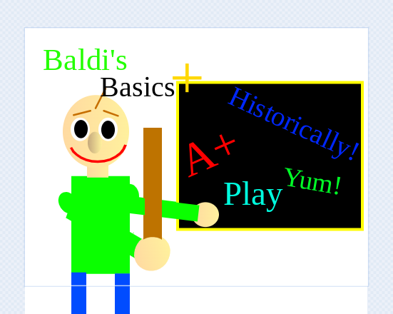 Baldi Menu Button Text My remake of the Baldi's Basics Plus Menu by Baldithemoder on DeviantArt