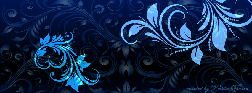 Blue Flourish Facebook Cover