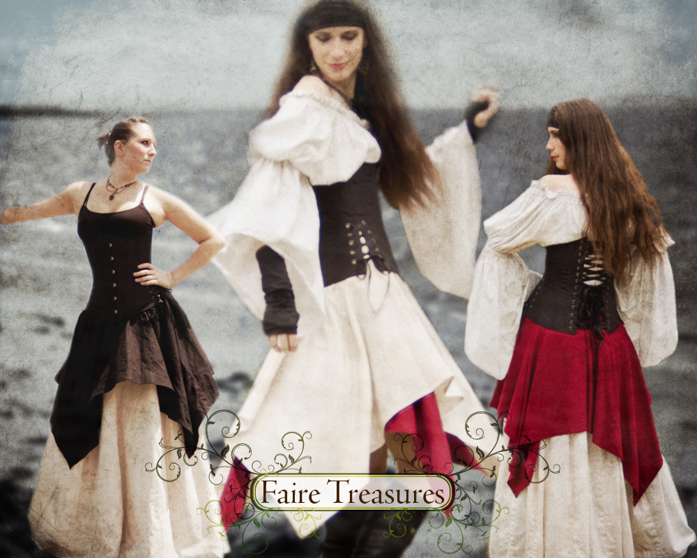 Faire Treasures Linen Pixie Skirts